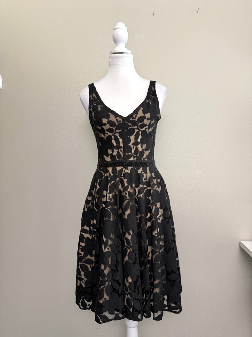 Zac Posen Black Lace Evening Dress sz 6
